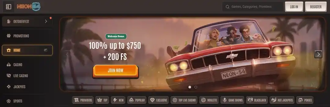 Neon 54 welcome bonus offer